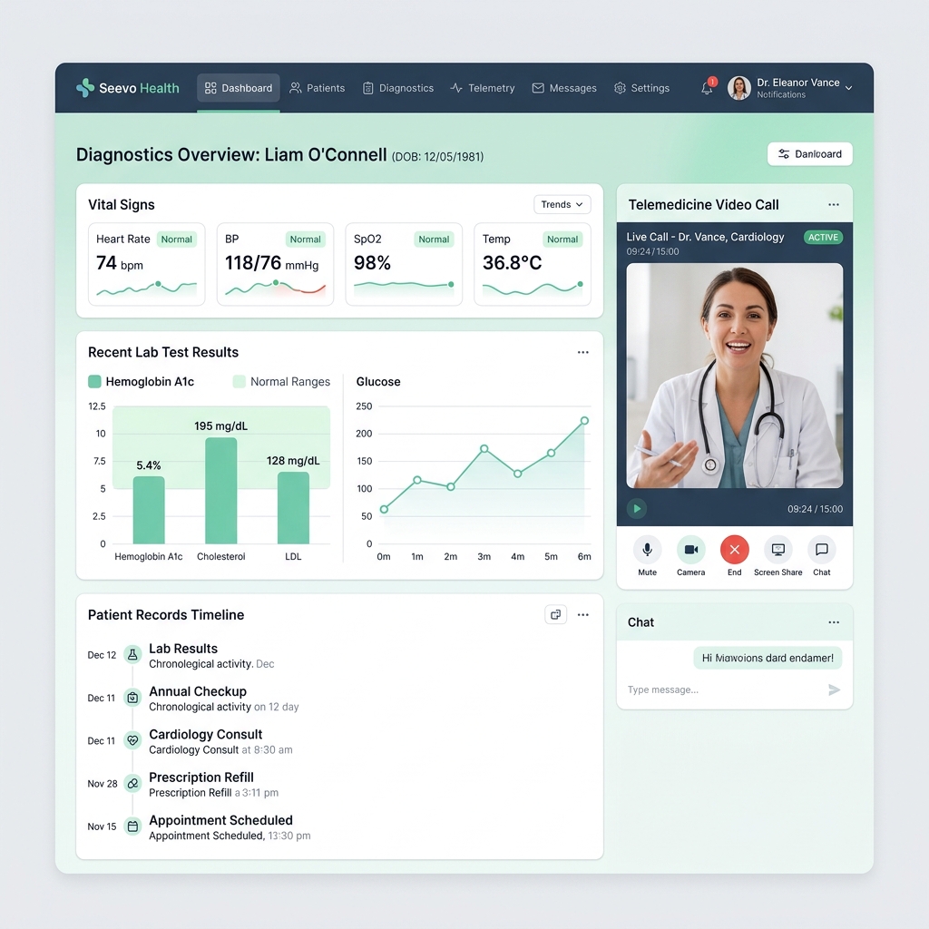 Seevo Health Diagnostics Portal